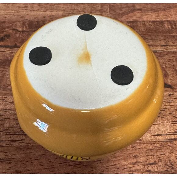 HONEY MIEL CERAMIC HONEY POT JAR WITH LID AND WOODEN HONEY STICK - Picture 8 of 8